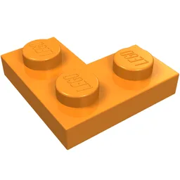 Plate 2 x 2 Corner / Orange
