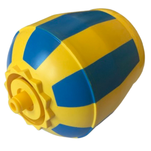 Lego Duplo Cement Mixer Bucket with Blue Stripes / Yellow