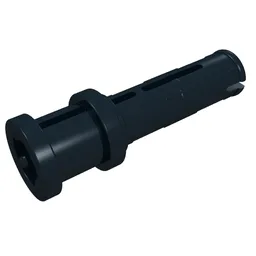 Technic Pin Long with Friction Ridges Lengthwise and Stop Bush [3 Lateral Holes, Big Pin Hole] / Black