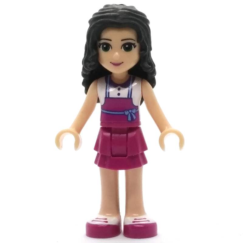 Lego Emma - White Top, Magenta Apron