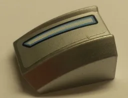 Slope, Curved 2 x 2 Lip with Headlight Medium Blue and White Pattern Model Right Side (Sticker) - Set 8140