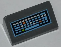 Slope 30 1 x 2 x 2/3 with Computer Keyboard Pattern (Sticker) - Set 6873