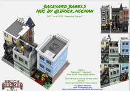 Backyard Bagels - Backyard MOC for set #10255 "Assembly Square" V2 (FREE)