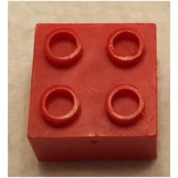 Minitalia Brick 2 x 2 with Bottom Tube / Yellow