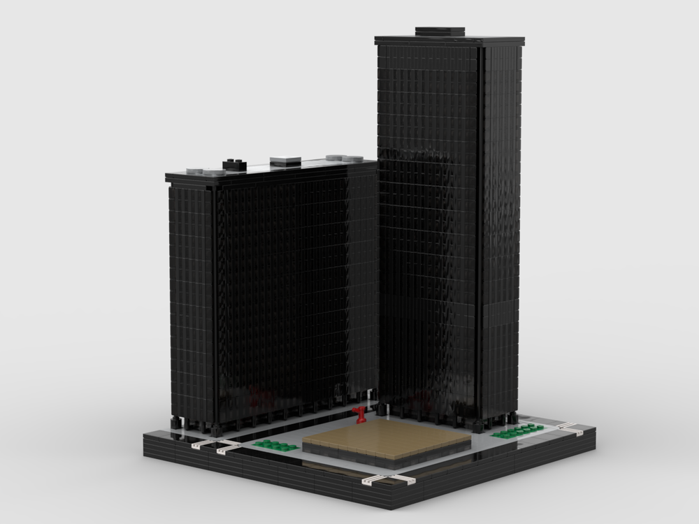 Lego Chicago Federal Complex at 1/650th Scale