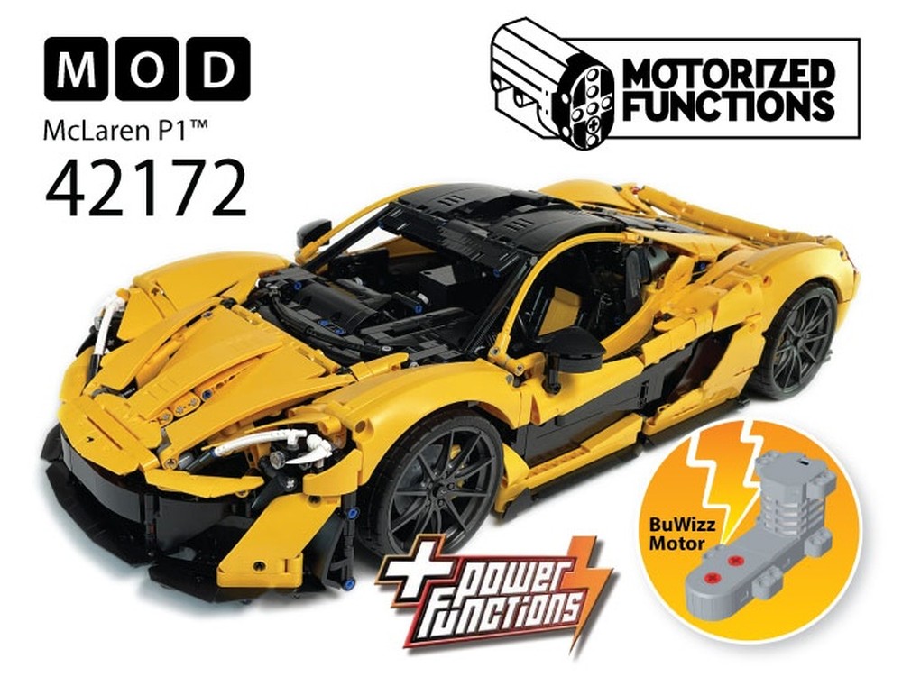 Lego 42172 McLaren P1 RC MOD for BuWizz Mortors