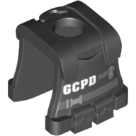 Lego Minifig Neckwear Vest Bulletproof with GCPD Print / Black