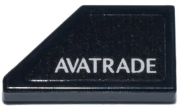 Tile, Modified 1 x 2 Wedge Right with White 'AVATRADE' Logo Pattern (Sticker) - Set 76925