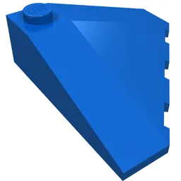 Brick Wedged, Sloped 18° 4 x 4 Corner / Blue