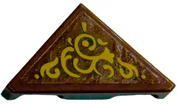 Tile, Modified 2 x 2 Triangular with Gold Filigree on Transparent Background Pattern (Sticker) - Sets 75689 / 75691