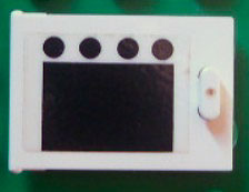 Lego Container, Cupboard 2 x 3 x 2 Door with Black Square and 4 Black Circles (Oven) Pattern (Sticker) - Set 6370