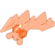 Weapon Blade with Spikes and Two Bars / Trans-Neon Orange
