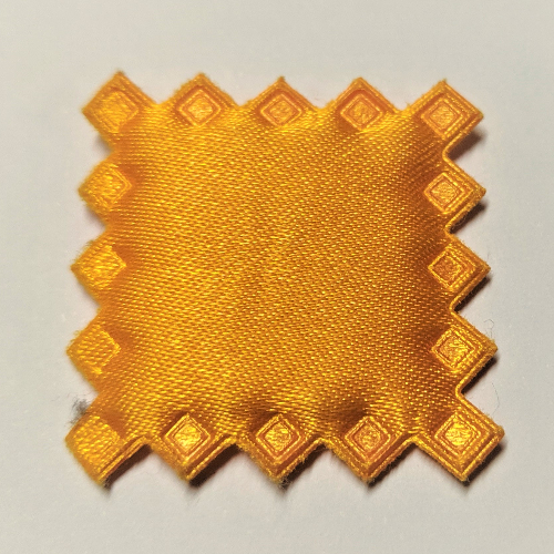 Lego Belville, Pillow 4 x 4 with Border of Diagonally Embossed Squares / Medium Orange