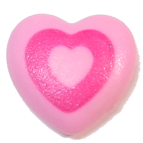 Lego Clikits Icon, Heart 2 x 2 Large with Pin, Dark Pink Heart Cutout Print
