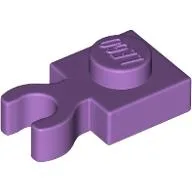 Plate Special 1 x 1 with Clip Vertical [Thick Open O Clip] / Medium Lavender