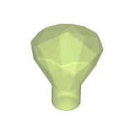 Rock 1 x 1 Jewel / Gem 24 Facet / Trans-Bright Green