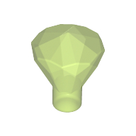 Lego Rock 1 x 1 Jewel / Gem 24 Facet / Trans-Bright Green