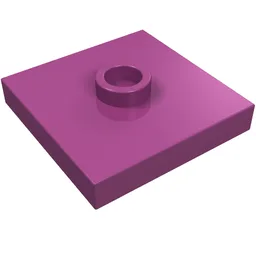 Plate Special 2 x 2 with Groove and Center Stud (Jumper) / Magenta