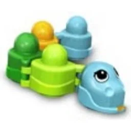 Primo Animal Snake with Lime, Green, Orange, and Light Blue Body Sections / Sky Blue