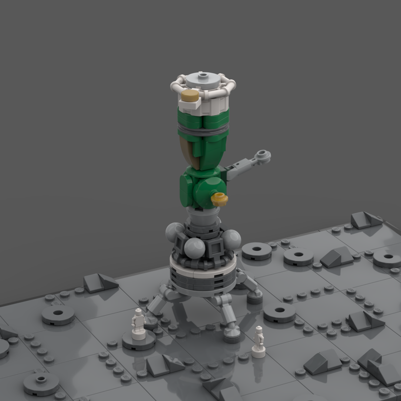 Lego Soviet L3 crew vehicle with 19k lunar lander concept [1:110 Saturn V scale]