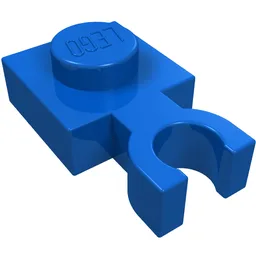 Plate Special 1 x 1 with Clip Vertical [Thin U Clip] / Blue