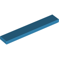 Lego Tile 1 x 6 with Groove / Dark Azure