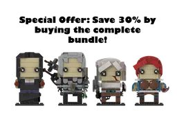The Witcher 3: Wild Hunt - 4-in-1 BrickHeadz Bundle (Geralt, Ciri, Yennefer, Triss)