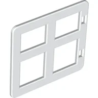 Duplo Door / Window with Four Panes Square Corners / White