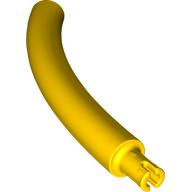 Lego Animal Body Part / Plant, Tail / Neck / Branch / Trunk, Middle Section with Pin, Square Pin Hole / Yellow