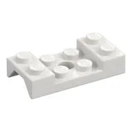 Wheel Arch, Mudguard 2 x 4 Studded with Hole / White