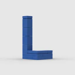 3D Letter L 3x3x5