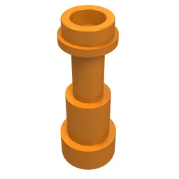 Equipment Telescope / Torch / Spyglass, Support Round 1 x 1 x 1 2/3 / Orange