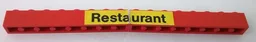 Stickered Assembly 16 x 1 x 1 with 'Restaurant' Pattern (Sticker) - Set 148