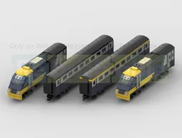 4-Wide Intercity 125 HST Set - Two Class 43 Power Cars & Two MK3 Carriages