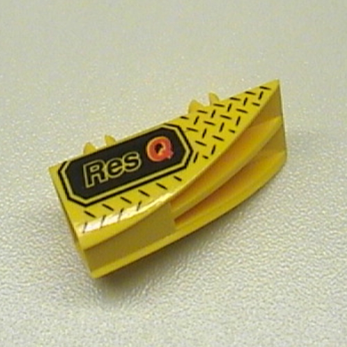 Lego Fairing 1 x 4 Side Flaring Intake with Two Pins and Res-Q Print Right