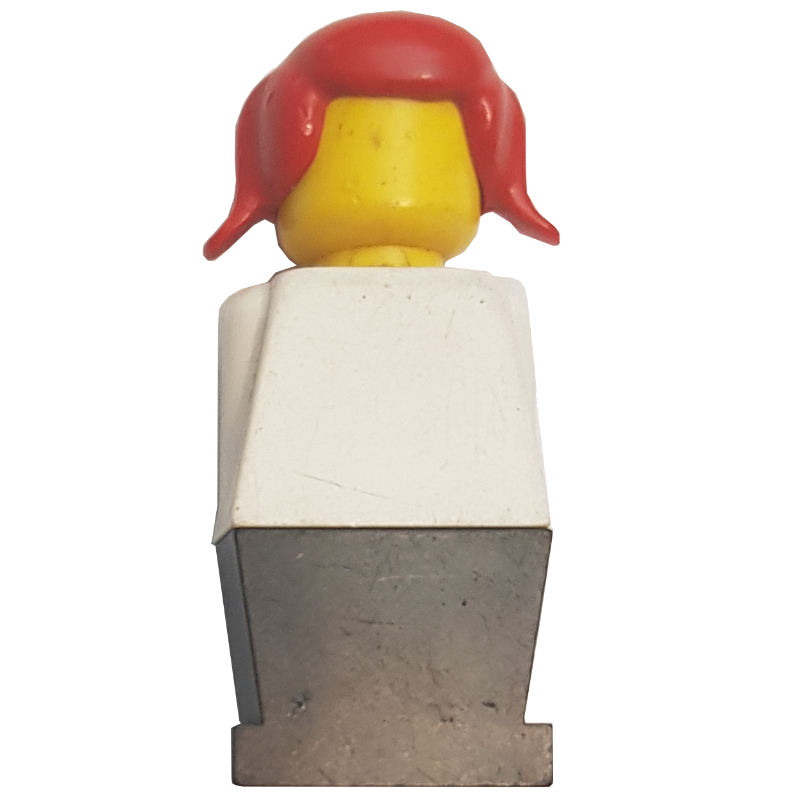 Lego LEGOLAND White Torso, Black Legs, Red Hair