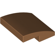 Lego Brick Curved 2 x 2 x 2/3 / Medium Nougat