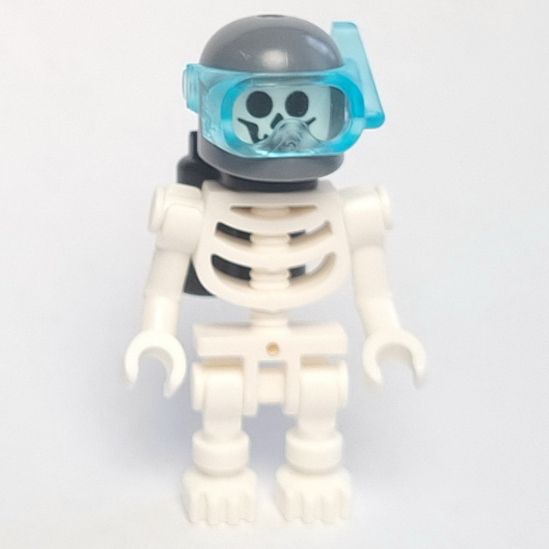 Lego Skeleton, Standard Face, Dive Helmet and Airtanks, 78132 Torso