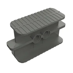 Rubber Band / Belt Holder 2 x 6 x 2 1/3 / Dark Bluish Gray