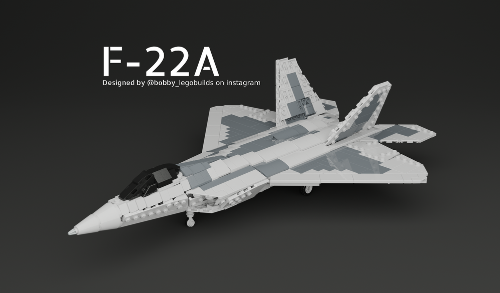 Lego F-22A Raptor in 1/45th scale