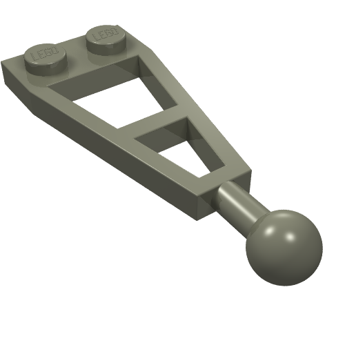 Lego Plate Special 1 x 2 with Long Towball / Dark Gray