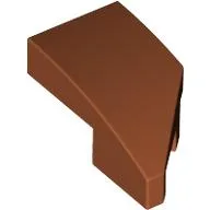 Brick Wedged, Curved 2 x 1 with Stud Notch Left / Dark Orange