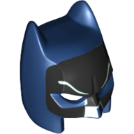 Lego Mask, Batman Cowl Open Chin, Classic (60's) Print / Dark Blue
