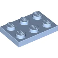 Plate 2 x 3 / Bright Light Blue