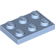 Lego Plate 2 x 3 / Bright Light Blue