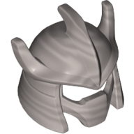 Lego Helmet Trident Shaped with Face Mask / Flat Silver
