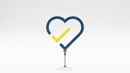 Heart and check mark logo