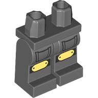 Lego Hips and Dark Bluish Gray Legs with Pockets, Yellowish Green Knee Pads print