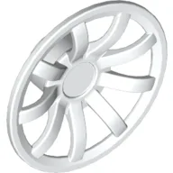 Wheel Cover 9 Spoke - 24mm D. / White