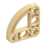 Technic Beam 3 x 3 L-Shape with Quarter Ellipse Thin / Tan